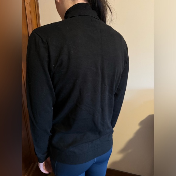 Classic black turtleneck sweater, - Picture 2 of 5